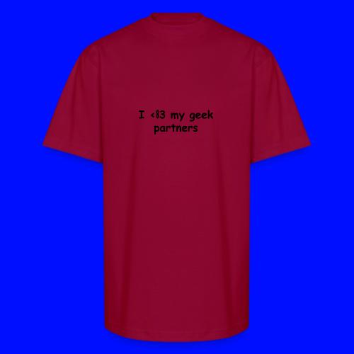 I <83 My Geek Partners (black) - Unisex Oversized Heavyweight T-Shirt