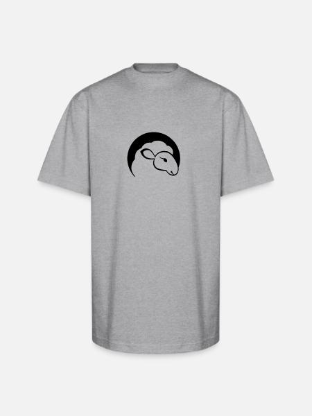 Lamb - Unisex Oversized Heavyweight T-Shirt - heather gray