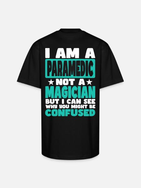 Paramedic - Unisex Oversized Heavyweight T-Shirt - black