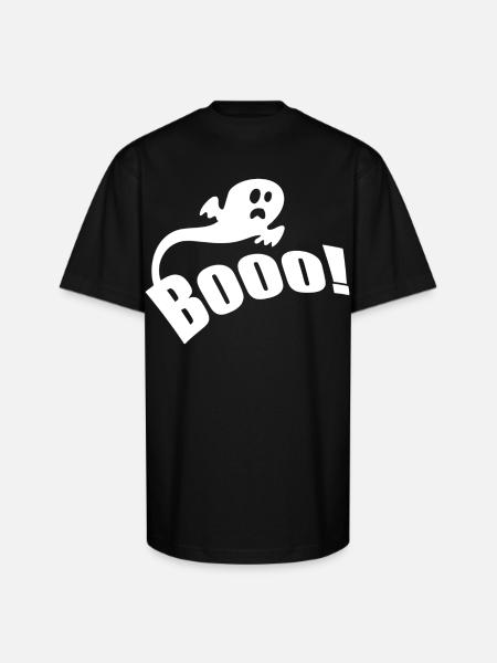Boo - Unisex Oversized Heavyweight T-Shirt - black