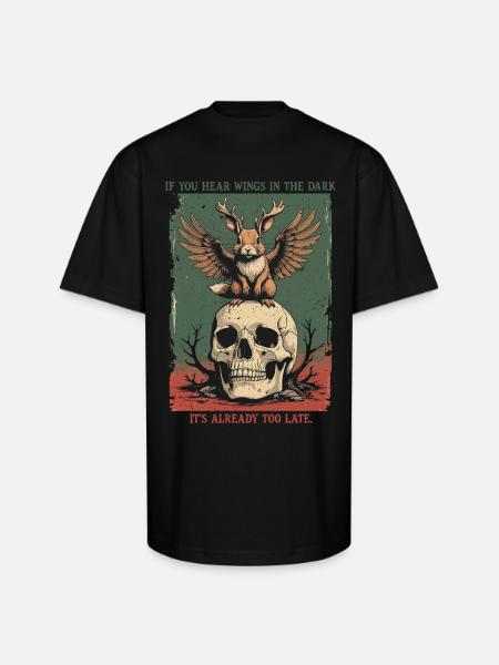 Wolpertinger Creature Mythological Creatures - Unisex Oversized Heavyweight T-Shirt - black