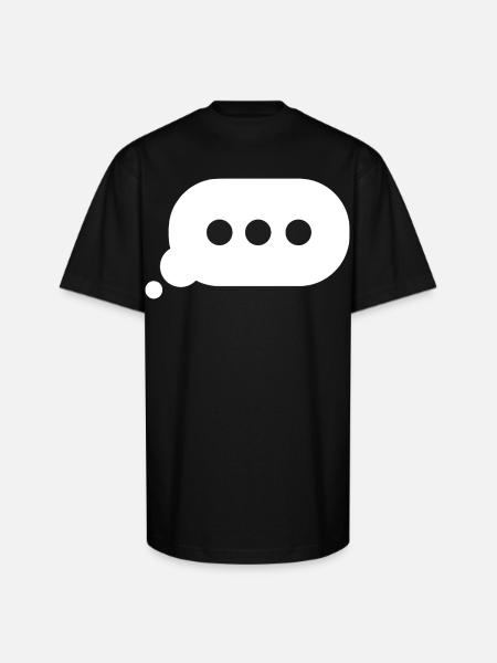 Typing Bubble - Unisex Oversized Heavyweight T-Shirt - black