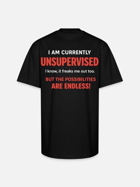 Endless Possibilities Unsupervised - Unisex Oversized Heavyweight T-Shirt - black