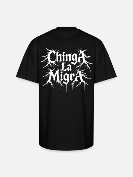 Gothic Roots Typography - Unisex Oversized Heavyweight T-Shirt - black