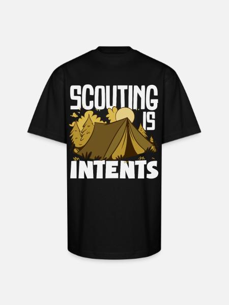 Scouting Is Itents Funny Scout - Unisex Oversized Heavyweight T-Shirt - black
