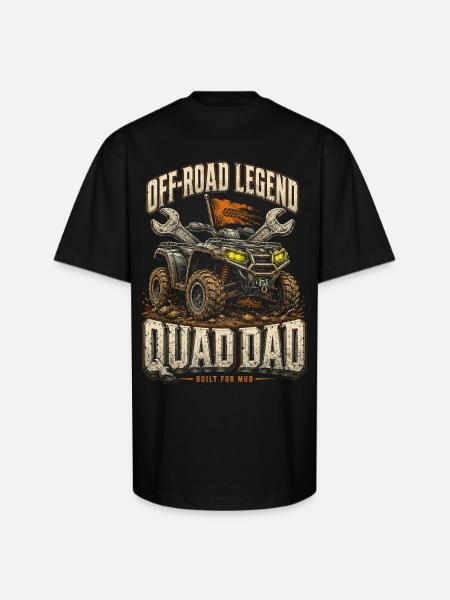 ATV Quad ATVs Quad Dad - Unisex Oversized Heavyweight T-Shirt - black