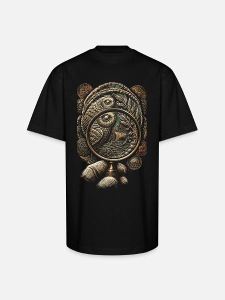 Coin collector Numismatist - Unisex Oversized Heavyweight T-Shirt - black