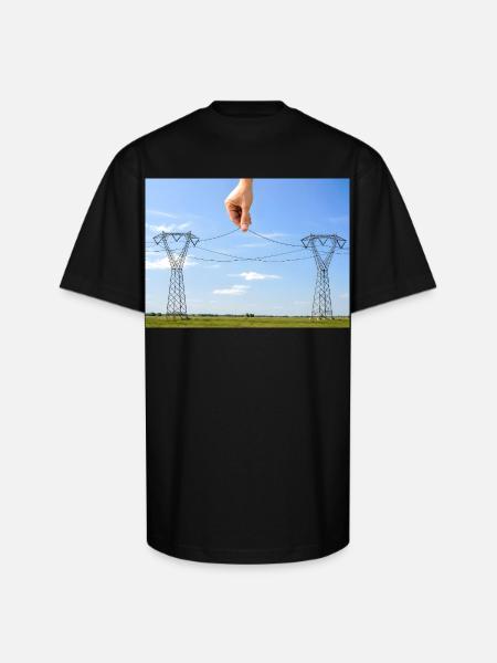 Don't Touch! - Unisex Oversized Heavyweight T-Shirt - black