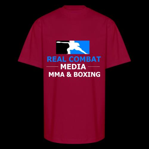 RCM MMA & BOXING Light Blue White Text - Unisex Oversized Heavyweight T-Shirt