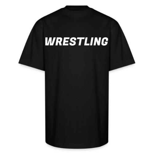 WRESTLING - Heavy Type / White - Unisex Oversized Heavyweight T-Shirt