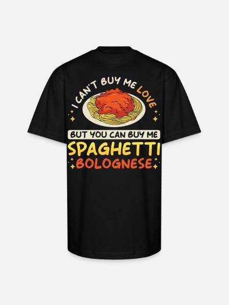 Spaghetti Bolognese - Unisex Oversized Heavyweight T-Shirt - black