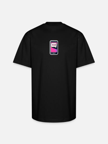 Chat bubble - Unisex Oversized Heavyweight T-Shirt - black