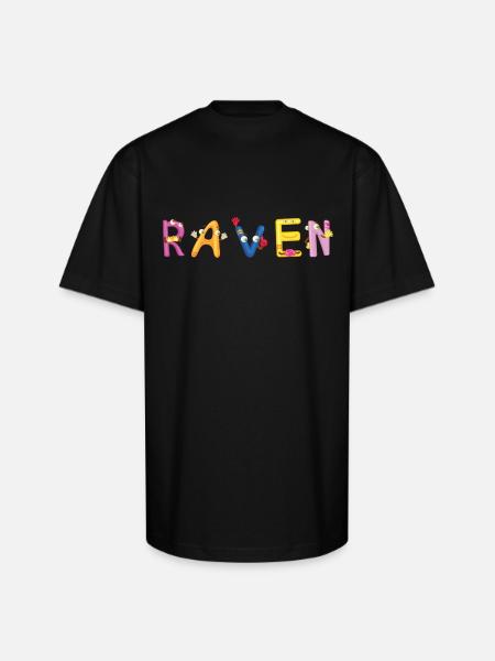 Raven - Unisex Oversized Heavyweight T-Shirt - black