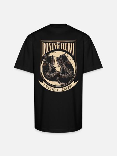 Boxing Hero - i am the greatest - Unisex Oversized Heavyweight T-Shirt - black