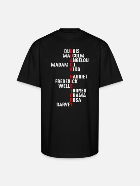 Black history shirt - Unisex Oversized Heavyweight T-Shirt - black