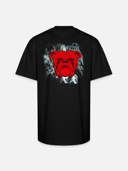 Red Dog Beer - Unisex Oversized Heavyweight T-Shirt - black