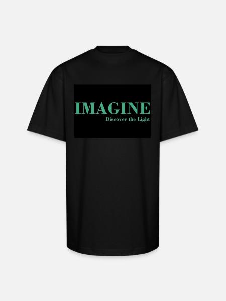 IMAGINE - Unisex Oversized Heavyweight T-Shirt - black