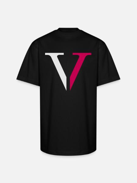 Low5ive "V" - Unisex Oversized Heavyweight T-Shirt - black