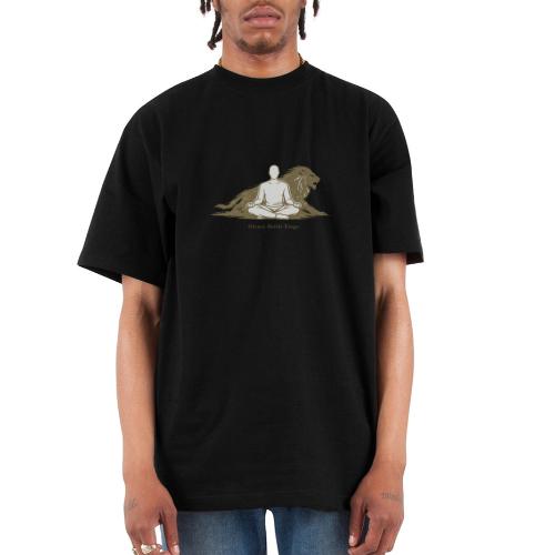 Silence Builds Kings Meditation Lion - Unisex Oversized Heavyweight T-Shirt