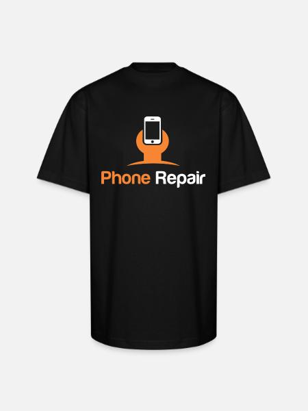 Phone Repair - Unisex Oversized Heavyweight T-Shirt - black