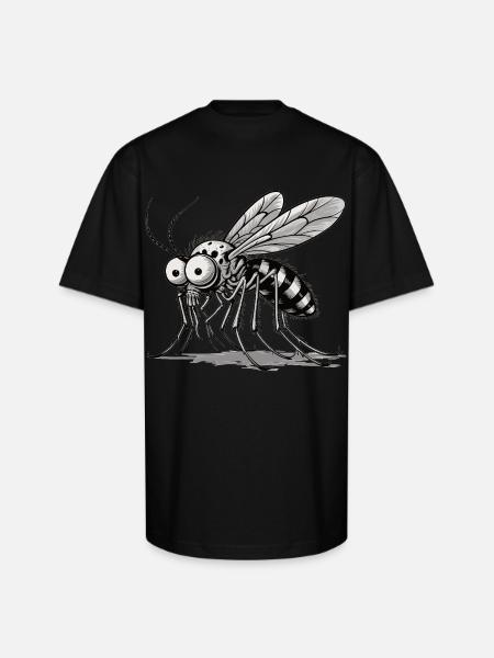 Mosquito: The Tiny Bloodsucker - Unisex Oversized Heavyweight T-Shirt - black