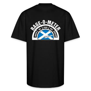 Rage O Meter Scottish - Unisex Oversized Heavyweight T-Shirt - black - Front - James (184cm)