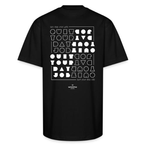 Quit upside white - Unisex Oversized Heavyweight T-Shirt