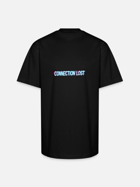 Connection Lost - Unisex Oversized Heavyweight T-Shirt - black