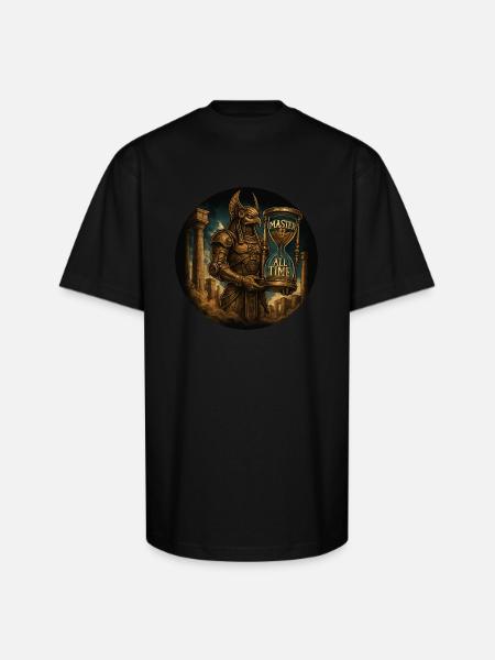 The Timekeeper of Thebes - Unisex Oversized Heavyweight T-Shirt - black