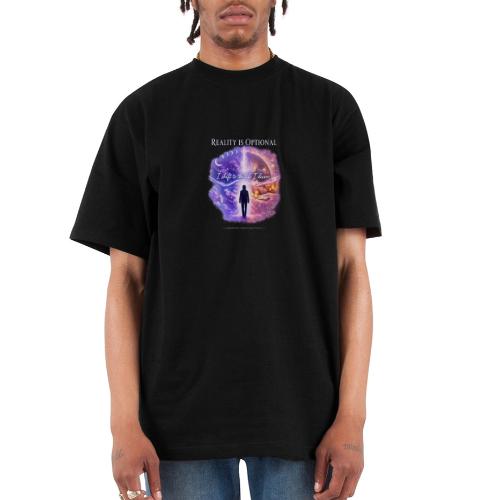 Reality Is Optional Cosmic Reality Shifting Portal - Unisex Oversized Heavyweight T-Shirt