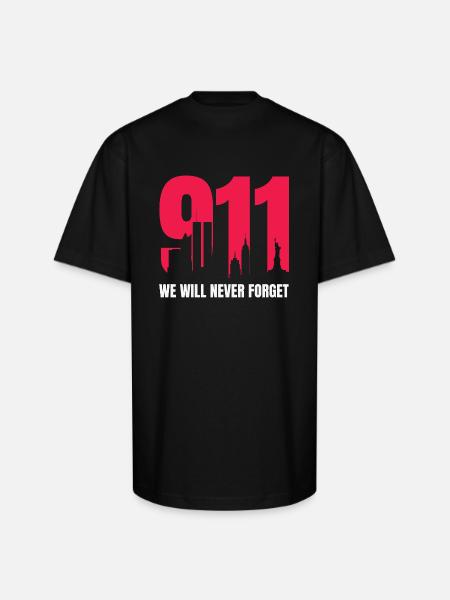 9/11 - Unisex Oversized Heavyweight T-Shirt - black