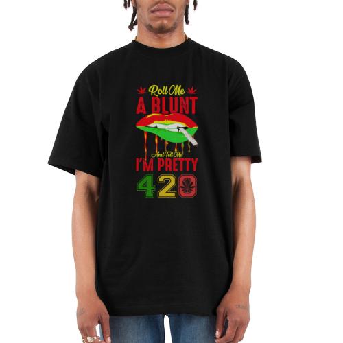 Pleasant 420 Smoke a Blunt Weed Marijuana Design - Unisex Oversized Heavyweight T-Shirt