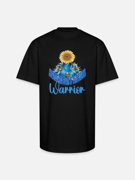 Huntington's disease awareness sunflower - Unisex Oversized Heavyweight T-Shirt - black