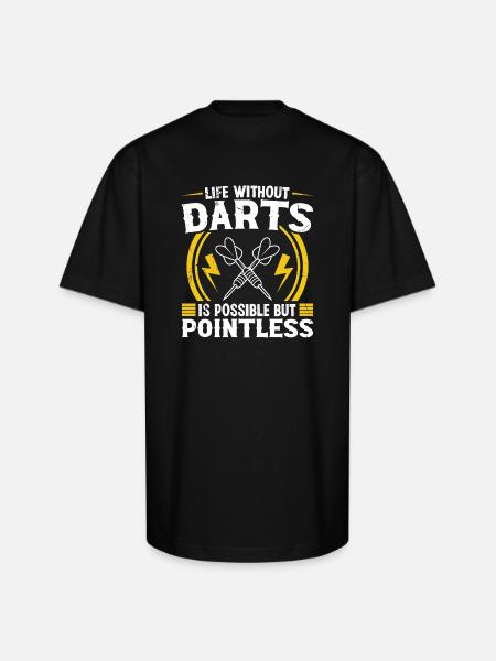 Darts Dart Player - Unisex Oversized Heavyweight T-Shirt - black
