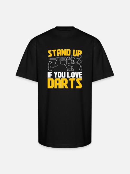 Darts Dart Player - Unisex Oversized Heavyweight T-Shirt - black