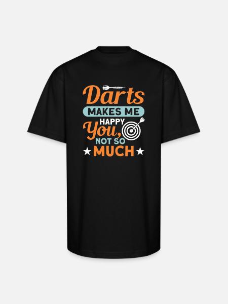 Darts Dart Player - Unisex Oversized Heavyweight T-Shirt - black