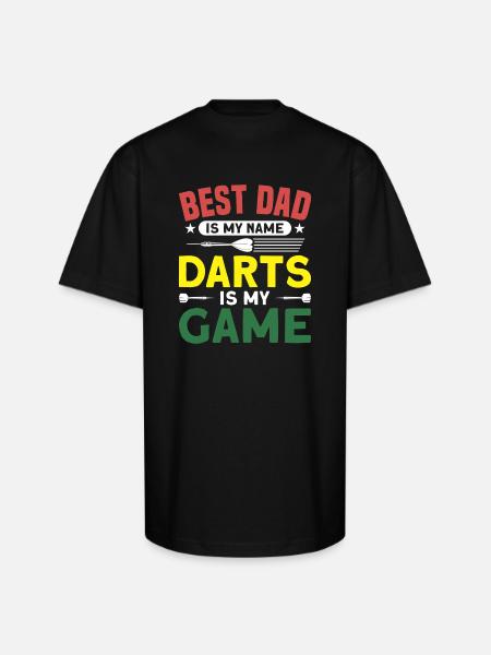 Darts Dart Player - Unisex Oversized Heavyweight T-Shirt - black