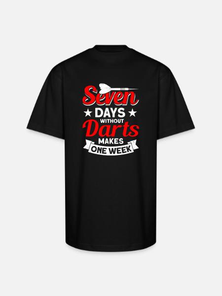 Darts Dart Player - Unisex Oversized Heavyweight T-Shirt - black