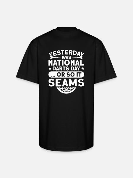 Darts Dart Player - Unisex Oversized Heavyweight T-Shirt - black