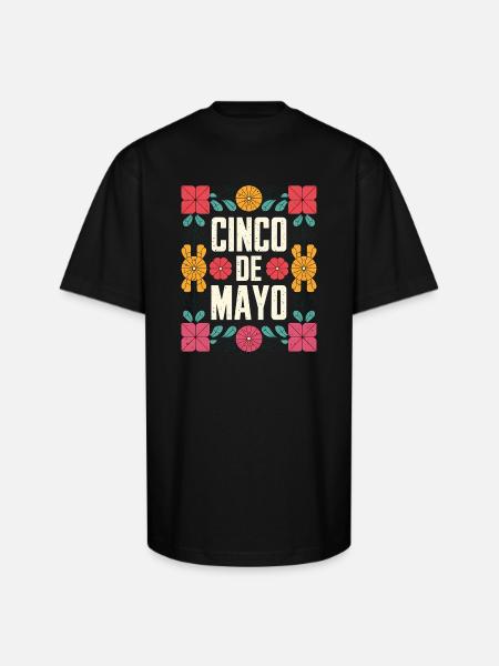 Cinco De Mayo Mexican - Unisex Oversized Heavyweight T-Shirt - black
