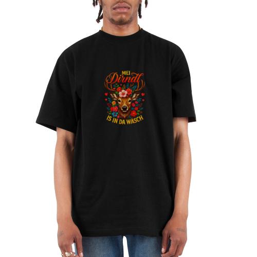 Mei Dirndl is in da Wäsch - Unisex Oversized Heavyweight T-Shirt