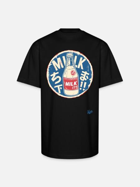 Japanese Milk Art - Unisex Oversized Heavyweight T-Shirt - black