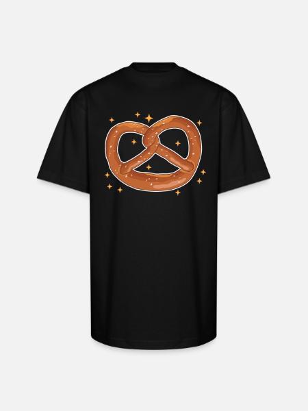 Pretzel Pretzels Lover - Unisex Oversized Heavyweight T-Shirt - black
