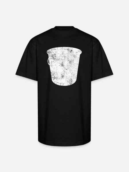 Pail Bucket Container - Unisex Oversized Heavyweight T-Shirt - black