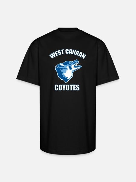 West Canaan Coyotes - Unisex Oversized Heavyweight T-Shirt - black