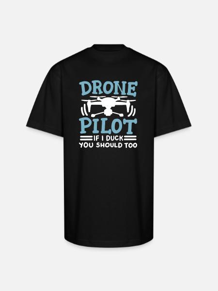 Drone Pilot - Unisex Oversized Heavyweight T-Shirt - black
