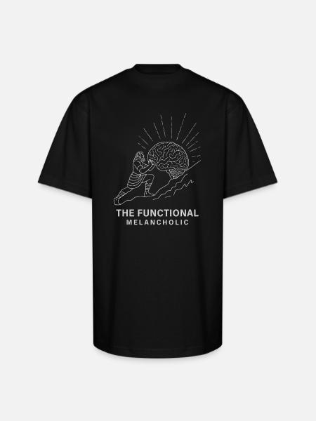 The Functional Melancholic - Unisex Oversized Heavyweight T-Shirt - black