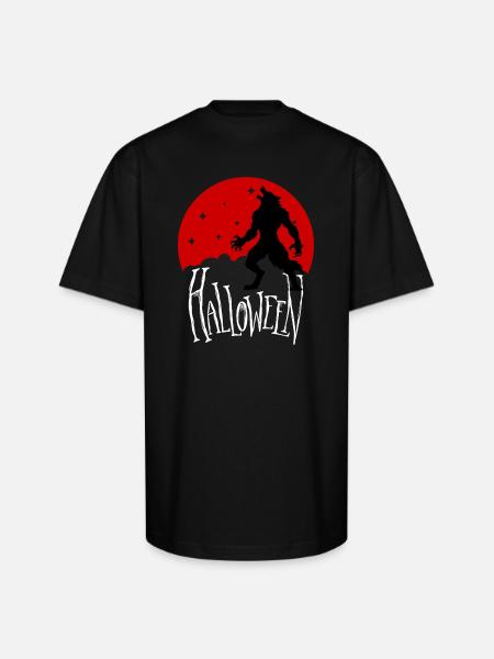 Howling wolf - Unisex Oversized Heavyweight T-Shirt - black