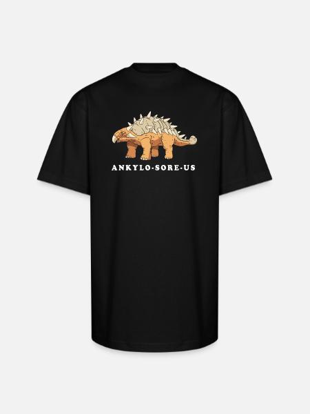 Ankylosaurus Dinosaur Prehistoric - Unisex Oversized Heavyweight T-Shirt - black