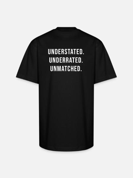 Understated Underrated Unmatched - Unisex Oversized Heavyweight T-Shirt - black